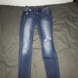 dark wash ripped jeans